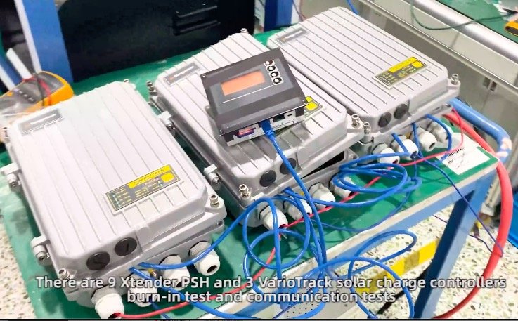 Xtender PSH and VarioTrack MPPT Solar Charge Controller communication test